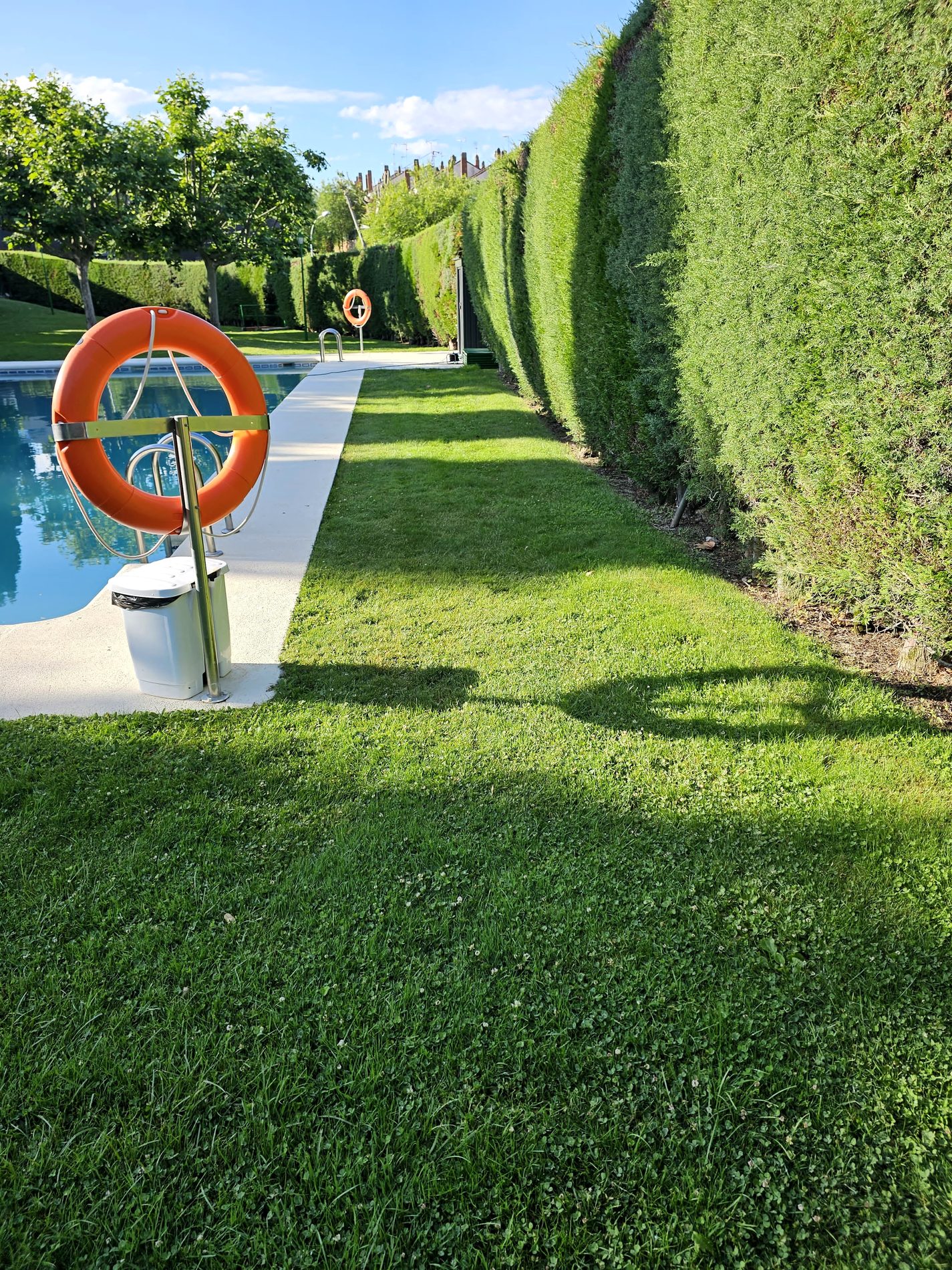 Zona verde junto a piscina